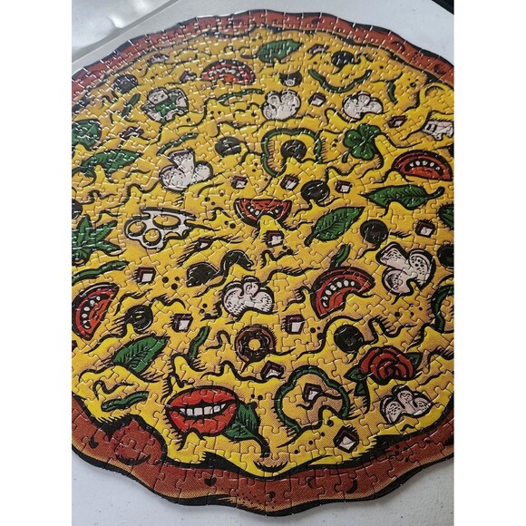 Pizza Puzzles Veggie Supreme 550 Pieces 20 Different Toppings Stellar Factory - Picture 4 of 6